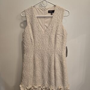 Donna Ricco Ivory Floral Lace Blouse